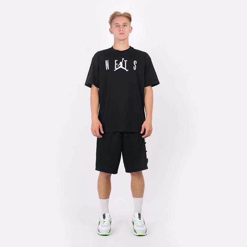 мужская черная футболка Jordan Brooklyn Nets Courtside Statement Tee DA6502-010 - цена, описание, фото 6